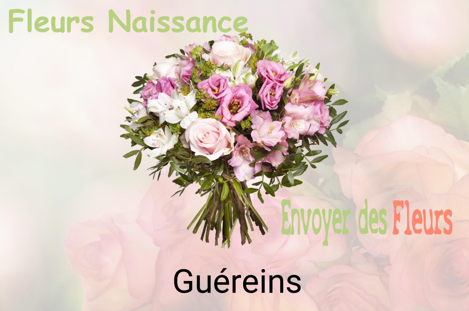 Bouquet de fleurs de naissance livré à Guéreins